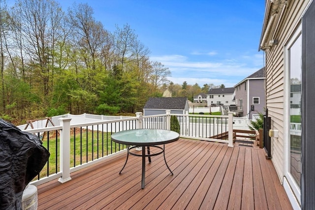 1 Cottonwood Cir, Kingston, NH 03848 - wooden terrace featuring a residential view