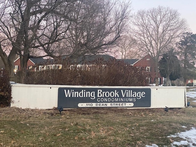 view of community sign