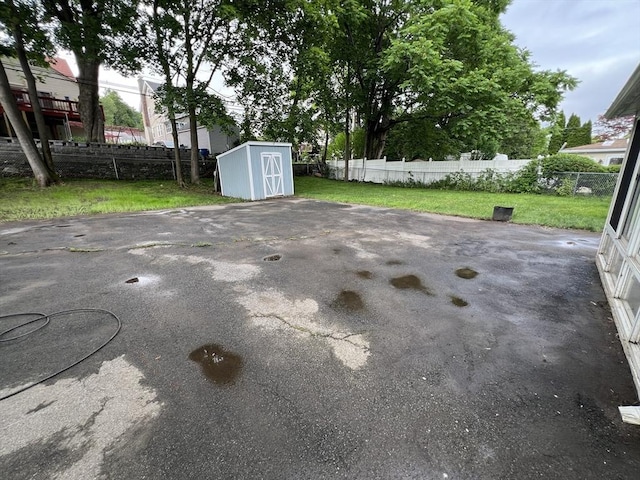 3 Rosewood Dr, Worcester, MA 01602 - view of patio featuring a shed