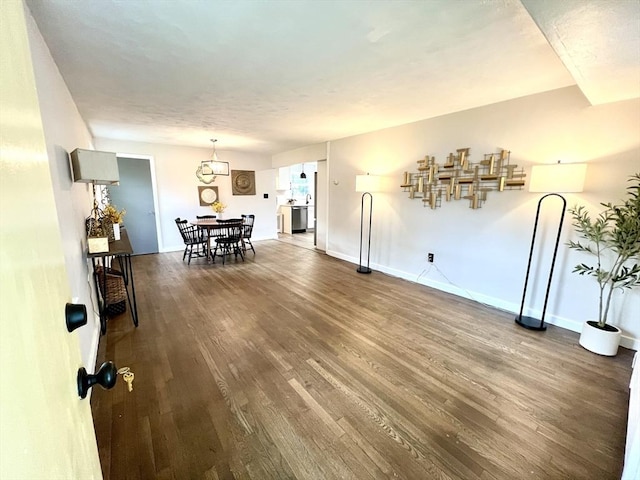 3 Rosewood Dr, Worcester, MA 01602 - living area with dark wood finished floors