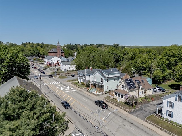 14 Sutton Ave, Oxford, MA 01540 - aerial perspective of suburban area with a heavily wooded area