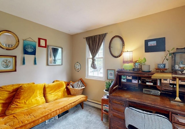 252 W St Unit 18, Amherst, MA 01002 - carpeted office with a baseboard radiator