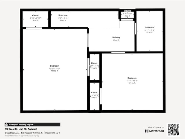 252 W St Unit 18, Amherst, MA 01002 - floor plan / room layout