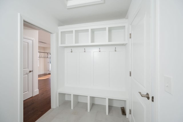 mudroom featuring light hardwood / wood-style floors