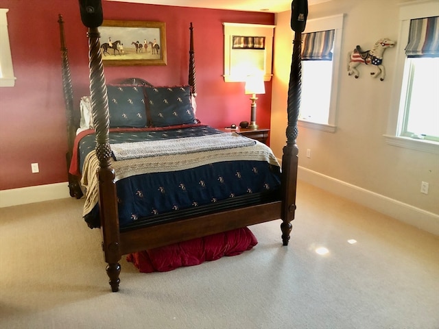 view of carpeted bedroom