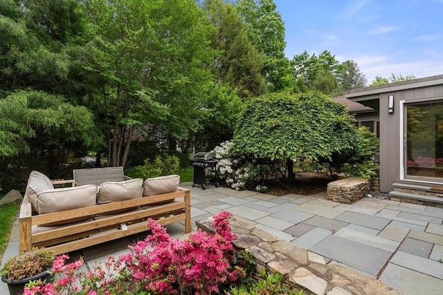45 Pound St, Medfield, MA 02052 - view of patio with an outdoor hangout area and area for grilling