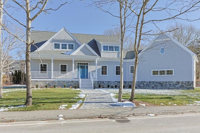 LOT487 Menauhant Rd, Falmouth, MA 02536 - shingle-style home with covered porch and a front lawn