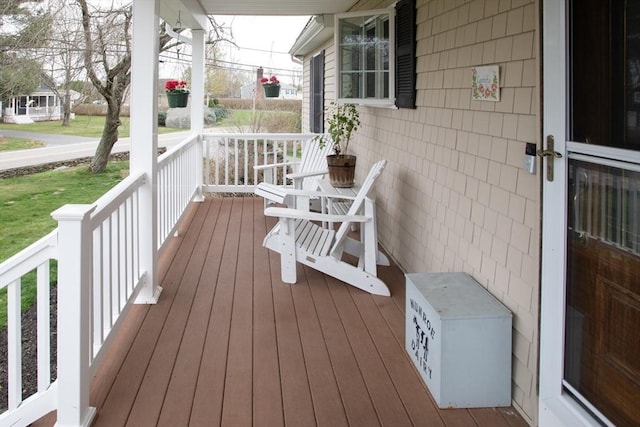 284 Hortonville Rd, Swansea, MA 02777 - wooden deck featuring a porch