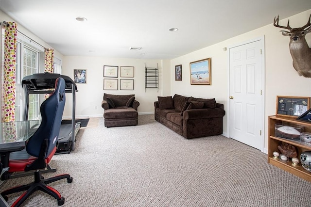 284 Hortonville Rd, Swansea, MA 02777 - office featuring carpet, recessed lighting, and baseboards