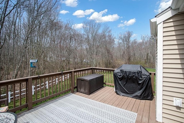 284 Hortonville Rd, Swansea, MA 02777 - wooden deck featuring a grill