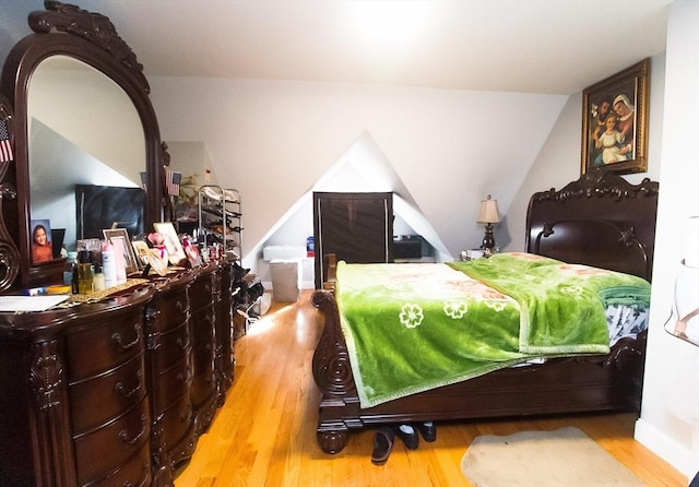 bedroom featuring light hardwood / wood-style flooring