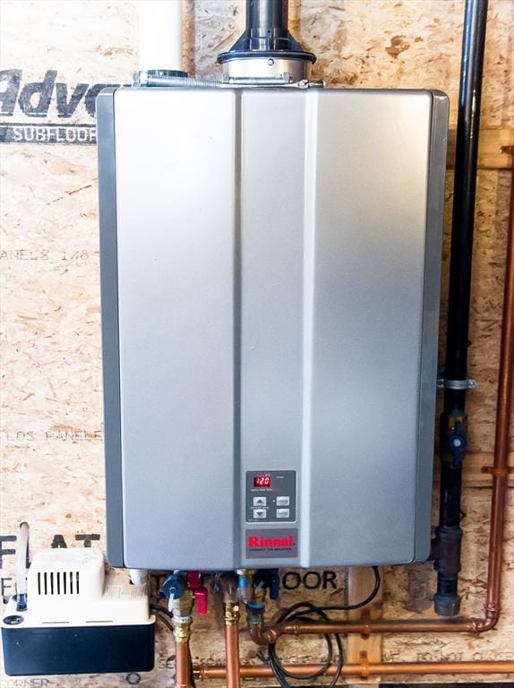 utilities featuring tankless water heater