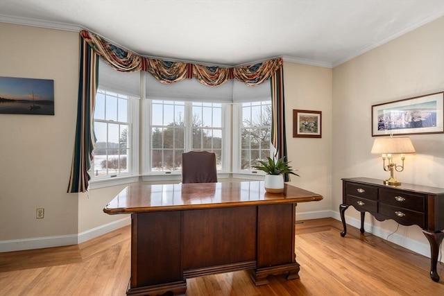 14 Frost Ln, Sudbury, MA 01776 - office featuring light wood-style floors and crown molding