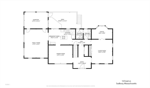 14 Frost Ln, Sudbury, MA 01776 - view of room layout