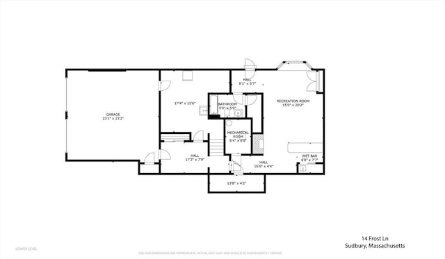 14 Frost Ln, Sudbury, MA 01776 - view of property floor plan