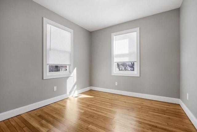 empty room featuring light hardwood / wood-style floors