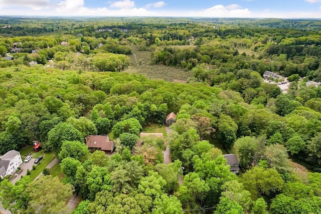 27 Woodland St, Natick, MA 01760 - bird's eye view of a heavily wooded area