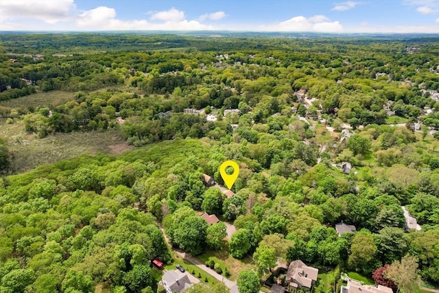 27 Woodland St, Natick, MA 01760 - aerial view of a heavily wooded area