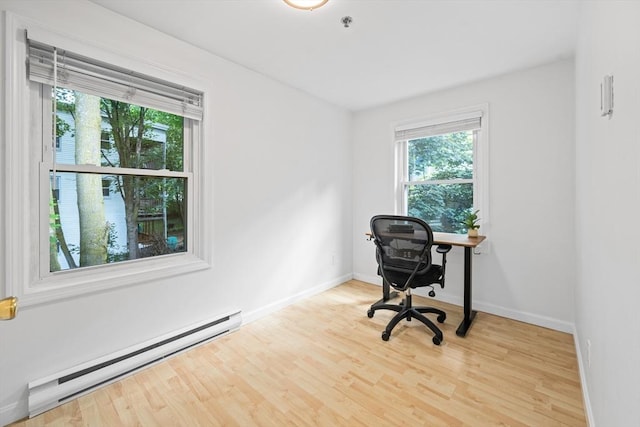 19 Dalrymple St Unit D, Boston, MA 02130 - office space featuring a baseboard radiator and wood finished floors