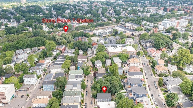 19 Dalrymple St Unit D, Boston, MA 02130 - aerial overview of property's location with nearby suburban area