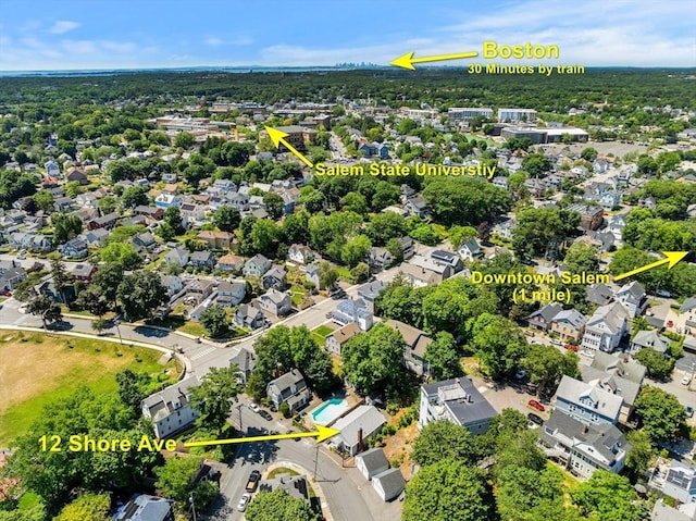 12 Shore Ave, Salem, MA 01970 - aerial perspective of suburban area
