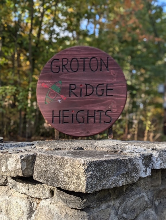 view of community sign