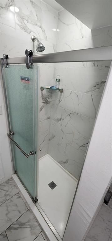 8 Suffield St, Worcester, MA 01610 - full bath featuring marble finish flooring and a marble finish shower