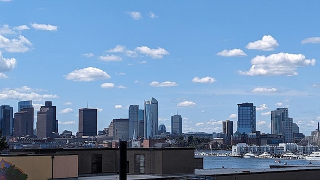 view of city featuring a water view