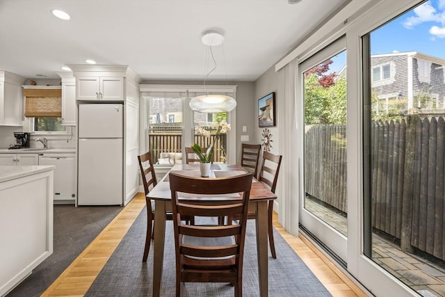 10 Seashore Park Dr Unit Gg, Provincetown, MA 02657 - dining room with recessed lighting and light wood-style flooring