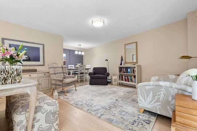 living room with light wood-style flooring