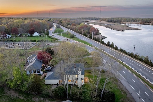 1705 Wampanoag Trl, Barrington, RI 02806 - aerial view at dusk of a water view
