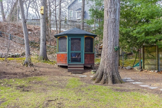 view of outbuilding