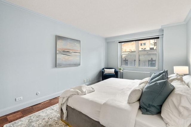 151 Tremont St Unit 8S, Boston, MA 02111 - bedroom with crown molding and baseboards