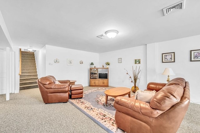 view of carpeted living room