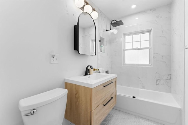 633 Lagrange St, Boston, MA 02132 - full bathroom with toilet, vanity, and shower / tub combination