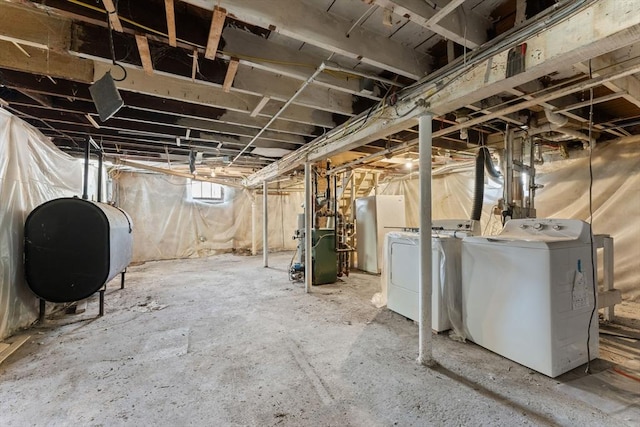 633 Lagrange St, Boston, MA 02132 - basement with washer and dryer and heating fuel