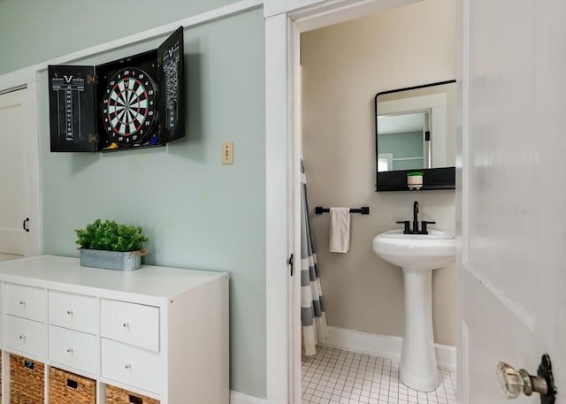 136 Walnut St, Braintree, MA 02184 - full bathroom with tile patterned flooring and baseboards