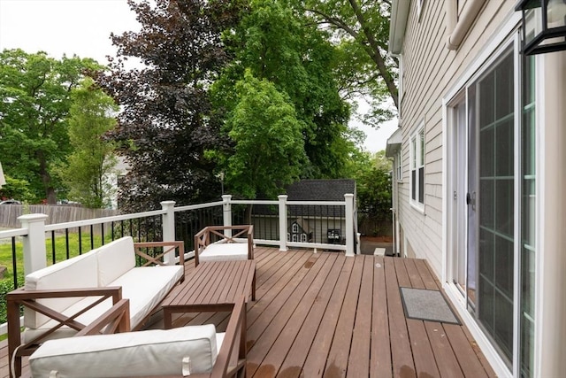 136 Walnut St, Braintree, MA 02184 - wooden terrace with an outdoor hangout area