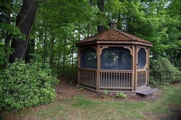 view of outdoor structure with a gazebo