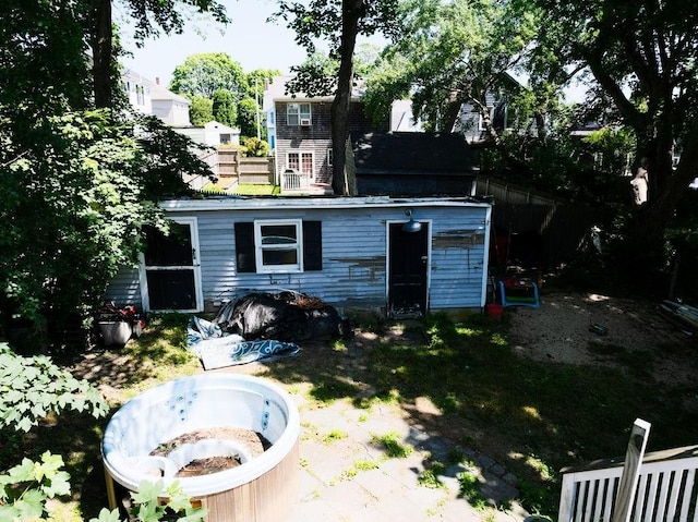 274 Primrose, Fall River, MA 02720 - back of house with an outdoor fire pit