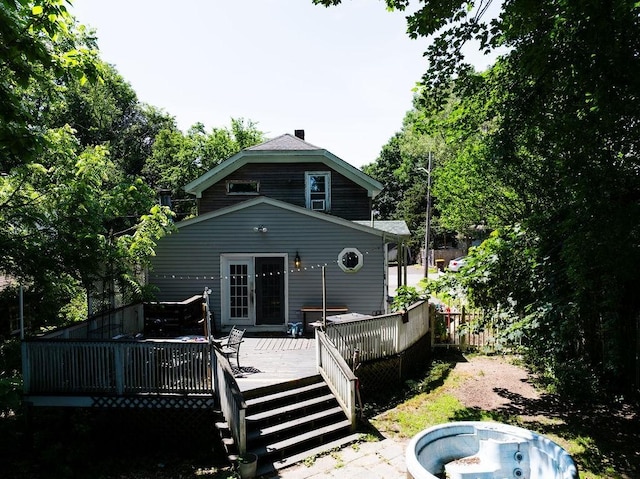 274 Primrose, Fall River, MA 02720 - rear view of property with a deck