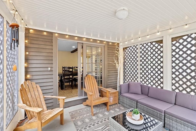 view of patio with outdoor lounge area