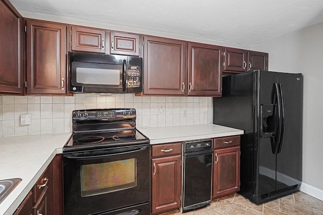 24 Highcrest Park Unit 24, Webster, MA 01570 - kitchen featuring black appliances, light countertops, tasteful backsplash, baseboards, and a sink