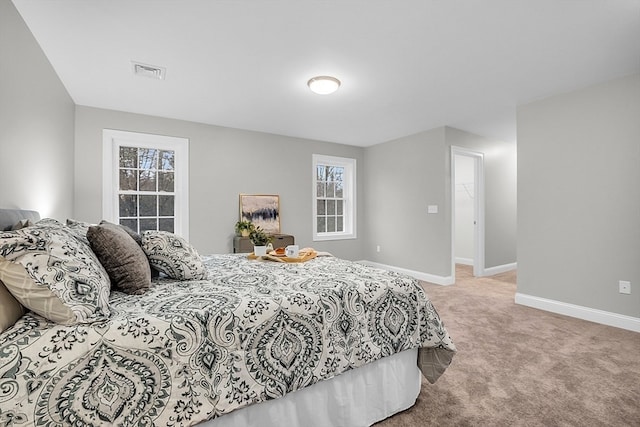 view of carpeted bedroom