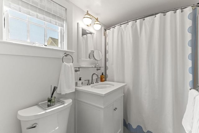751 Crowell Rd, Chatham, MA 02650 - bathroom featuring toilet, vanity, and a shower with curtain