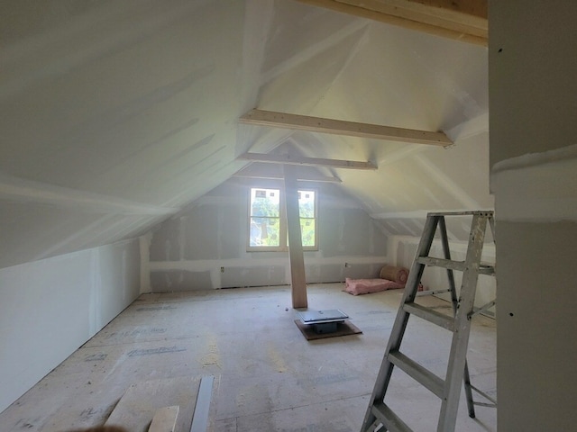 bonus room featuring lofted ceiling