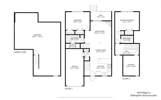 905 Village Ln Unit 905, Bellingham, MA 02019 - view of room layout