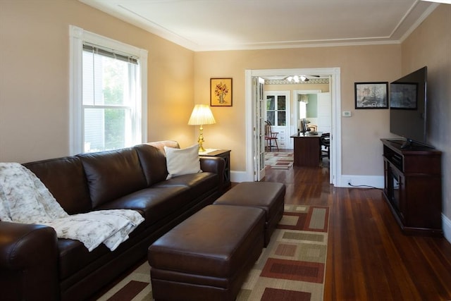 5 Clement Ave, Peabody, MA 01960 - living area featuring wood finished floors, baseboards, and ornamental molding