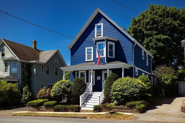 5 Clement Ave, Peabody, MA 01960 - view of front of property featuring covered porch