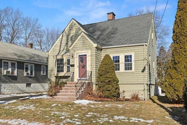 cape cod home with cooling unit